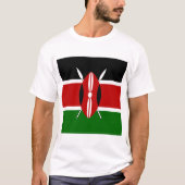 Kenya Maasai vlag Bendera ya Kenya T-shirt (Voorkant)