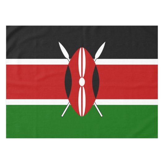 Kenya Maasai vlag Bendera ya Kenya Tafelkleed (Voorkant (Horizontaal))