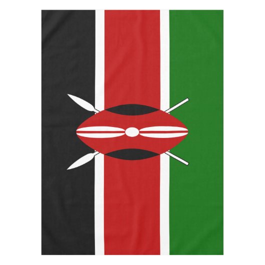 Kenya Maasai vlag Bendera ya Kenya Tafelkleed (Voorkant)