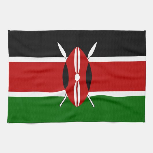 Kenya Maasai vlag Bendera ya Kenya Theedoek (Horizontaal)