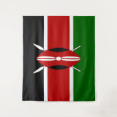 Kenya Maasai vlag Bendera ya Kenya Wandkleed (Voorkant)