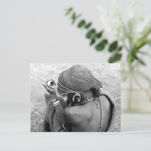 Kenya Maasai Warrior Moran Briefkaart (Staand voorkant)