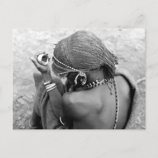 Kenya Maasai Warrior Moran Briefkaart (Voorkant)