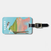 Kenya Map Illustration reisposter. Bagagelabel (Voorkant horizontaal)