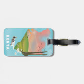 Kenya Map Illustration reisposter. Bagagelabel (Achterkant horizontaal)