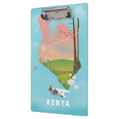 Kenya Map Illustration reisposter. Klembord (Links)