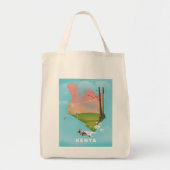 Kenya Map Illustration reisposter. Tote Bag (Voorkant)