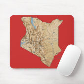 Kenya Map Mousepad Muismat (Met muis)