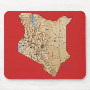 Kenya Map Mousepad Muismat