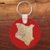 Kenya Map Sleutelhanger (Voorkant)