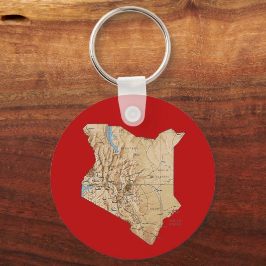 Kenya Map Sleutelhanger (Voorkant)