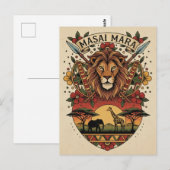 Kenya Masai Mara Briefkaart (Voorkant / Achterkant)