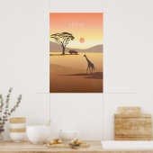 Kenya Minimal Travel Poster (Keuken)