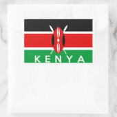 kenya naam van het vlaggensymbool van het land rechthoekige sticker (Tas)