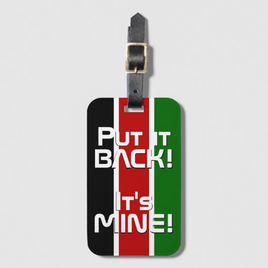 Kenya National Flag Funny Patriotic Bagagelabel (Voorkant (verticaal))