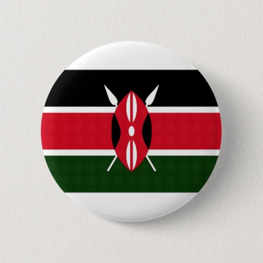 Kenya National Flag Ronde Button 5,7 Cm (Voorkant)