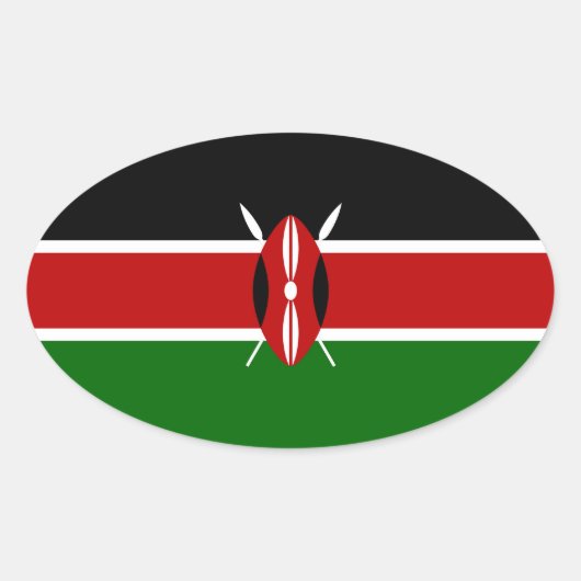 KENYA OVALE STICKER (Voorkant)