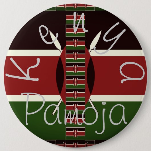 Kenya Pamoja Ronde Button 6,0 Cm (Voorkant)