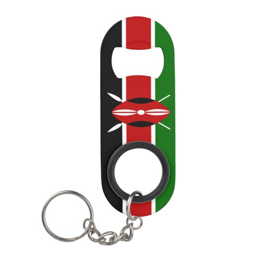 Kenya Pride Patriotic Sleutelhanger Bottle Opener Mini Flessenopener (Voorkant)