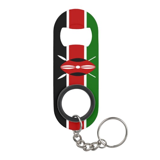 Kenya Pride Patriotic Sleutelhanger Bottle Opener Mini Flessenopener (Achterkant)