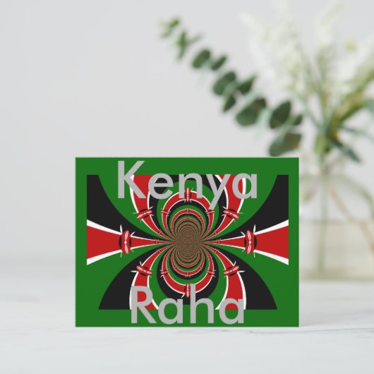 Kenya Raha Briefkaart (Staand voorkant)