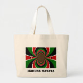 Kenya Raha Hakuna Matata Grote Tote Bag (Voorkant)