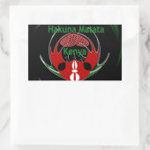 Kenya Raha Hakuna Matata.jpg Rechthoekige Sticker (Tas)