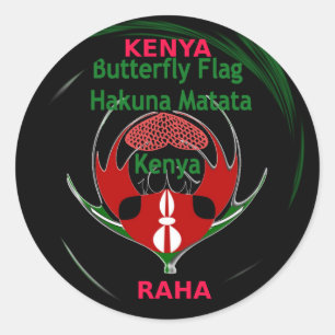 Kenya Raha Hakuna Matata.jpg Ronde Sticker
