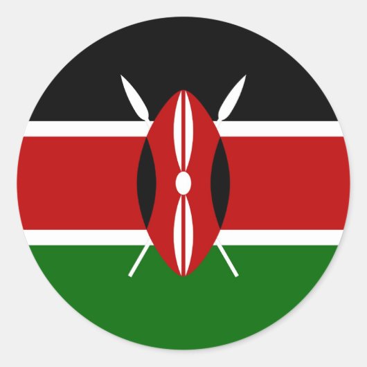KENYA RONDE STICKER (Voorkant)