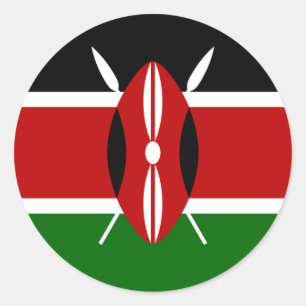 kenya ronde sticker