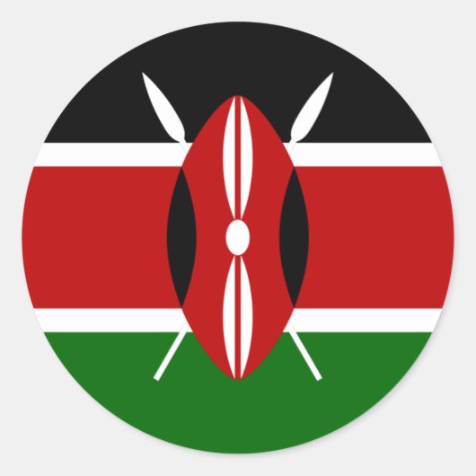 kenya ronde sticker (Voorkant)