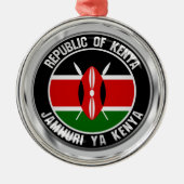 Kenya Round Emblem Metalen Ornament (Voorkant)