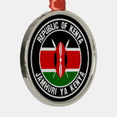 Kenya Round Emblem Metalen Ornament (Rechts)