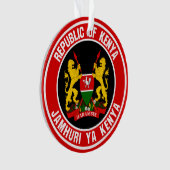 Kenya Round Emblem Ornament (voorkant)