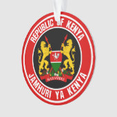 Kenya Round Emblem Ornament (voorkant)