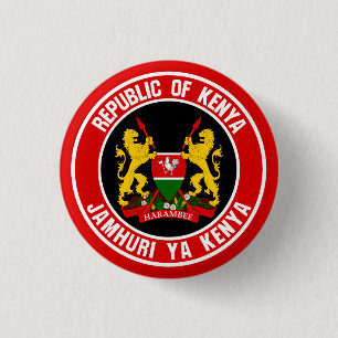 Kenya Round Emblem Ronde Button 3,2 Cm