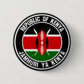 Kenya Round Emblem Ronde Button 5,7 Cm (Voorkant)