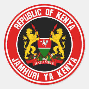 Kenya Round Emblem Ronde Sticker
