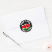 Kenya Round Emblem Ronde Sticker (Envelop)
