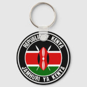 Kenya Round Emblem Sleutelhanger (Voorkant)