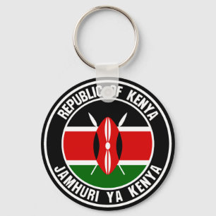 Kenya Round Emblem Sleutelhanger