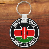 Kenya Round Emblem Sleutelhanger (Voorkant)
