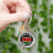 Kenya Round Emblem Sleutelhanger (Hand)