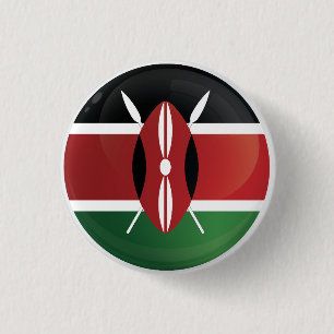 Kenya Round Icon Flag Ronde Button 3,2 Cm