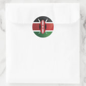 Kenya Round Icon Flag Ronde Sticker (Tas)