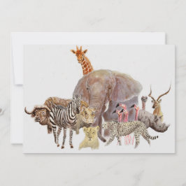 Kenya Safari Animals Notecard Bedankkaart