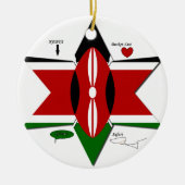 Kenya Safari Keramisch Ornament (Voorkant)