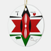 Kenya Safari Keramisch Ornament (Links)