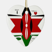 Kenya Safari Keramisch Ornament (Rechts)