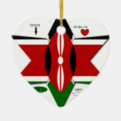 Kenya Safari Keramisch Ornament (Voorkant)